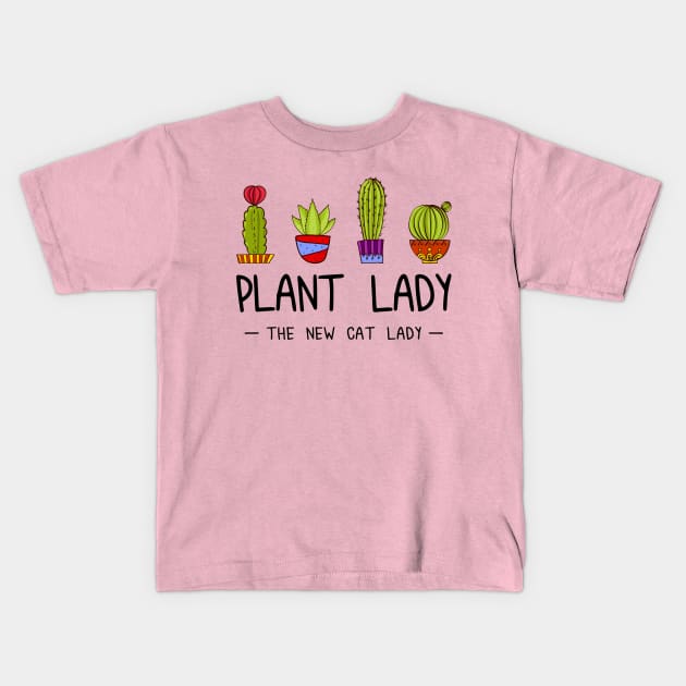 Plant Lady Kids T-Shirt by FontfulDesigns